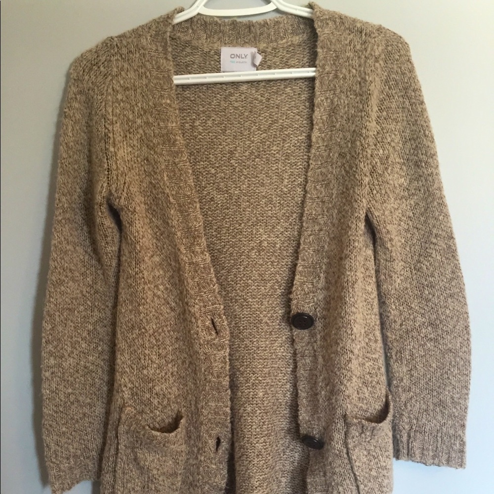 Brown cozy knit cardigan